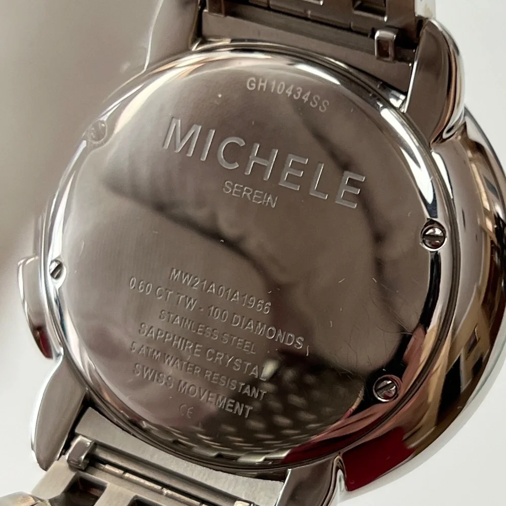 💖Michele Serein💖Diamond Silver Dial Chronograph 40mm Stainless Steel Ladi… - Picture 13 of 17